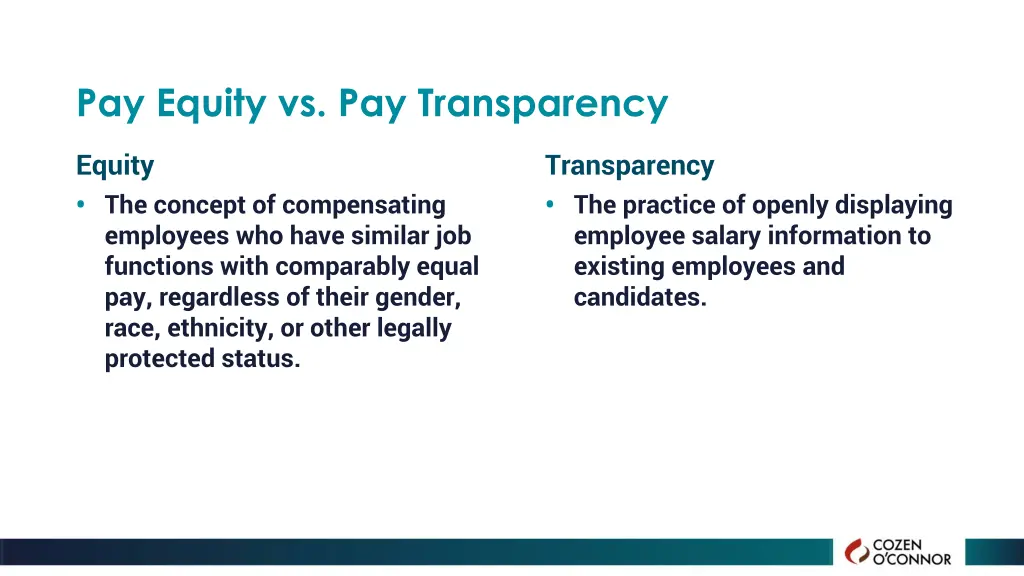 pay equity vs pay transparency