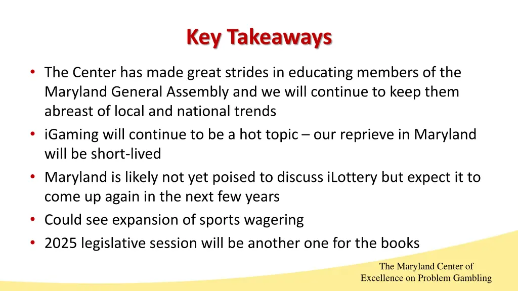 key takeaways