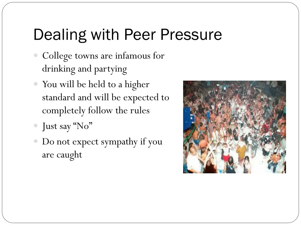 dealing with peer pressure