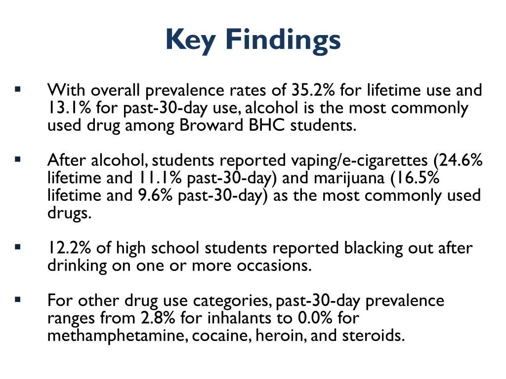 key findings