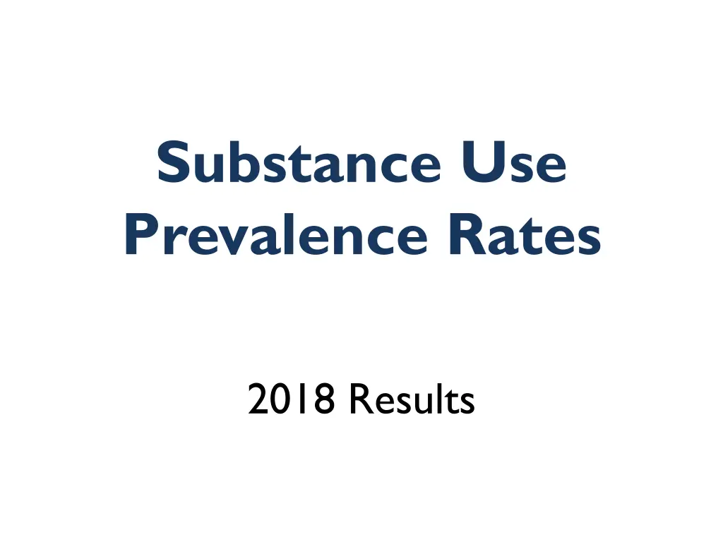 substance use prevalence rates