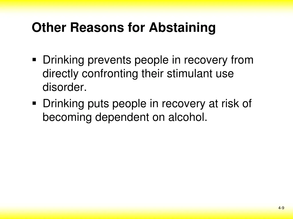 other reasons for abstaining