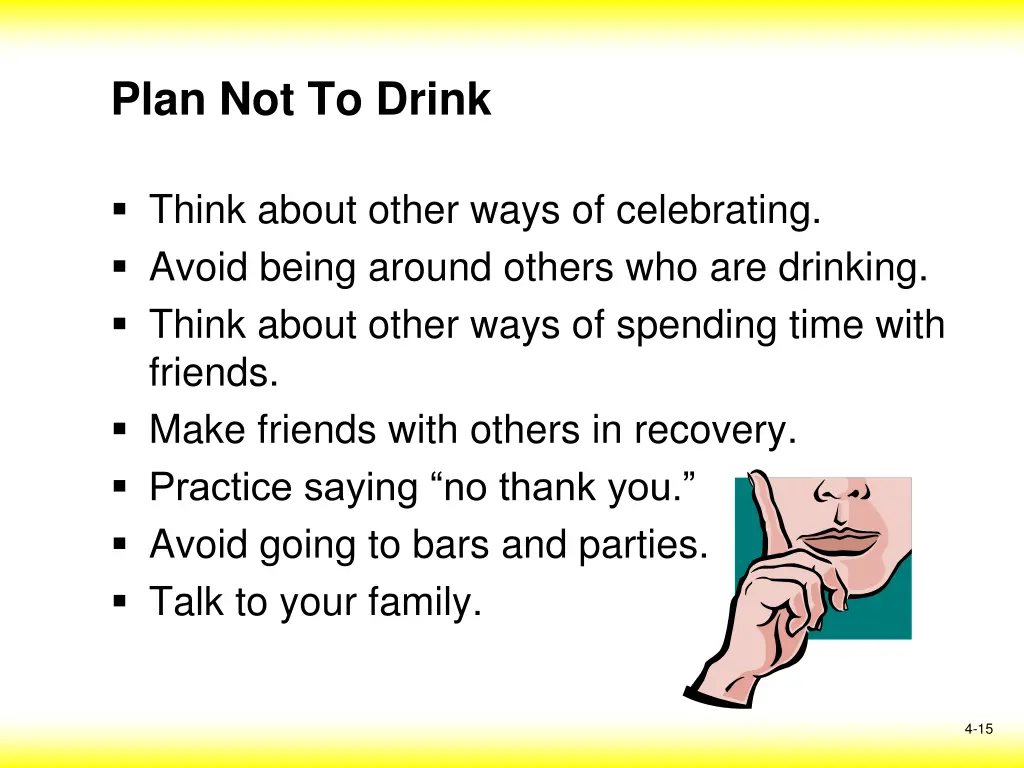 plan not to drink