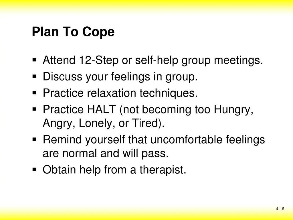 plan to cope