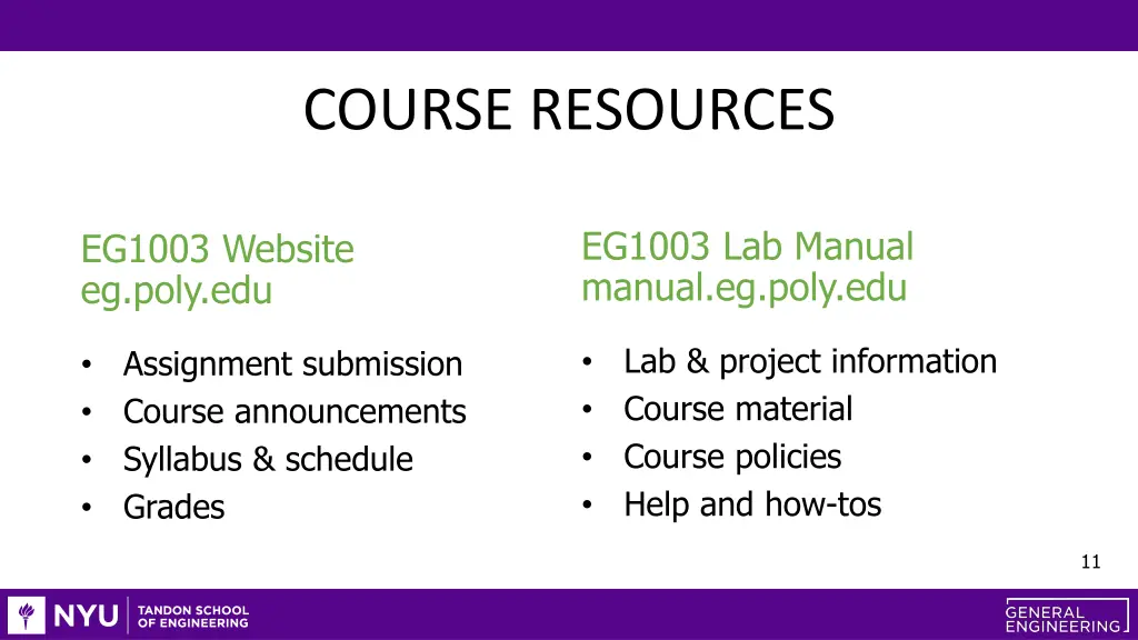 course resources