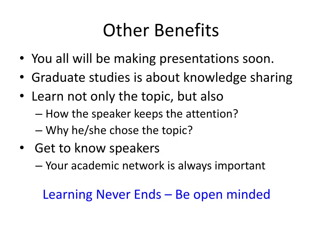 other benefits
