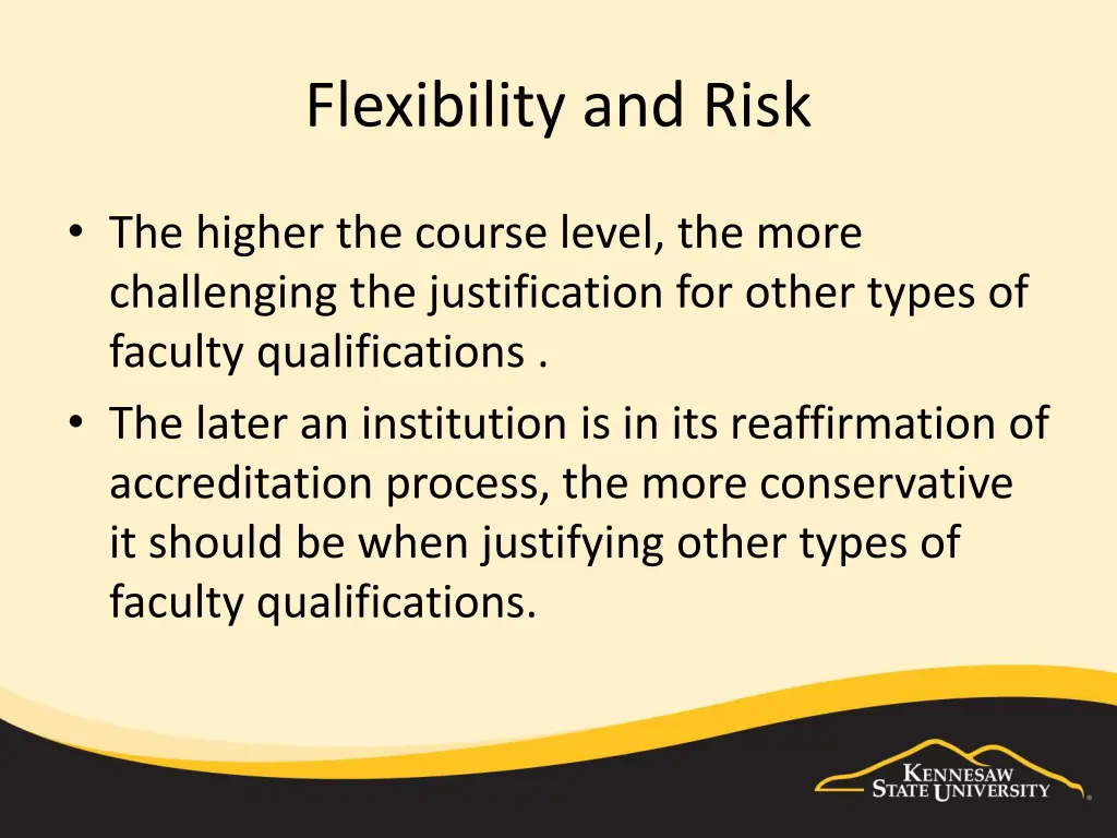 flexibility and risk