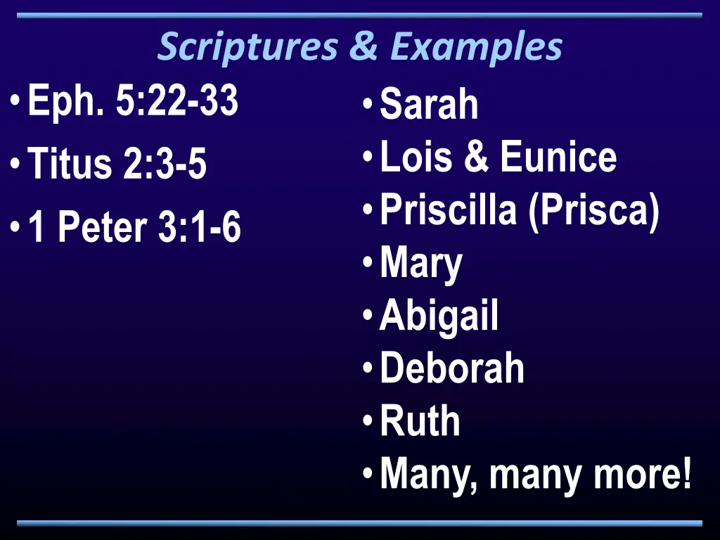 scriptures examples eph 5 22 33 titus