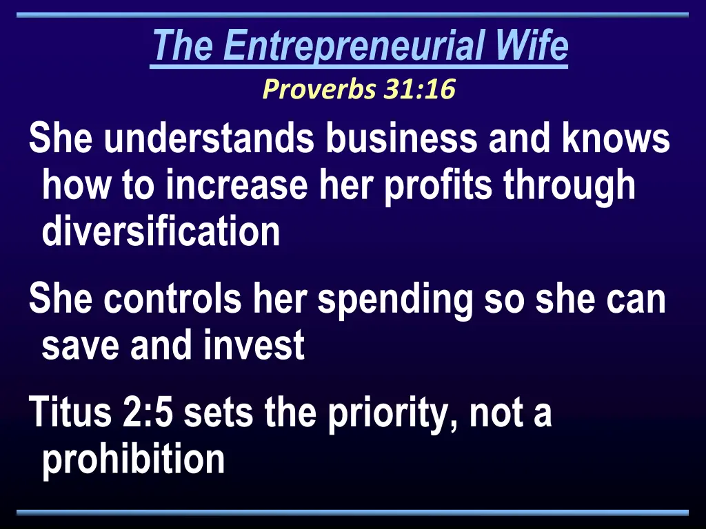 the entrepreneurial wife proverbs