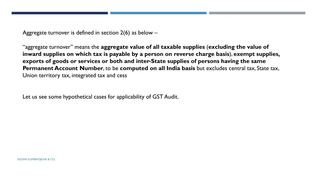 aggregate turnover is defined in section