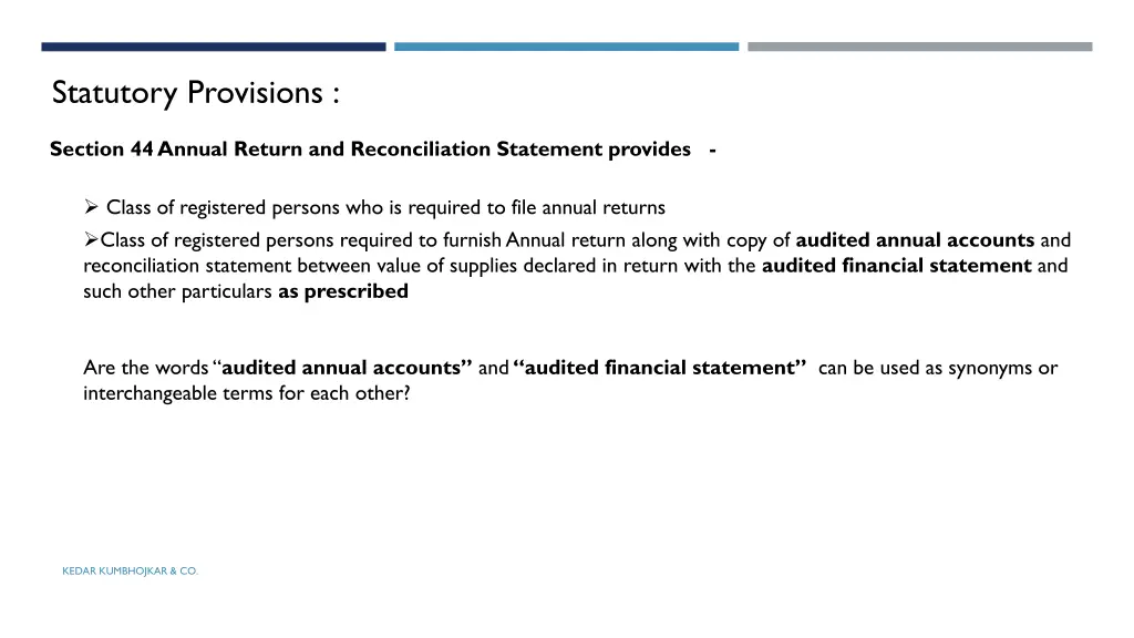 statutory provisions 1
