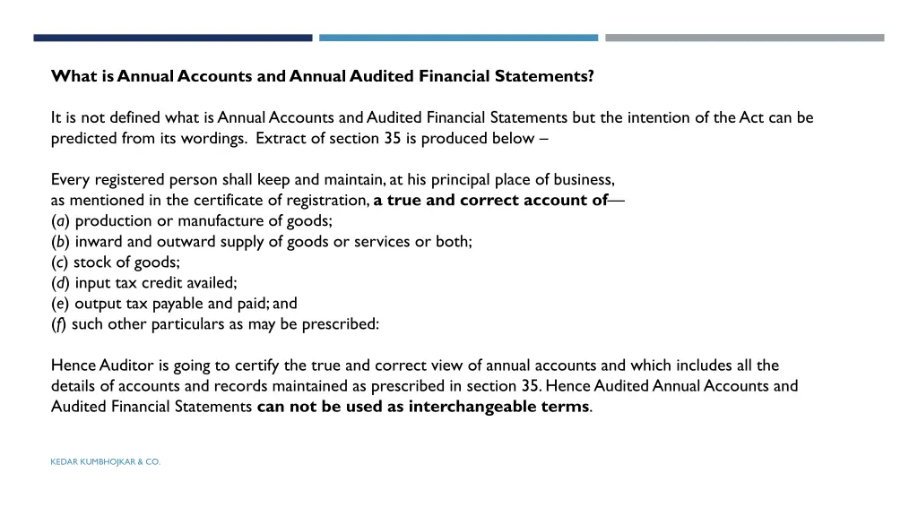 what is annual accounts and annual audited