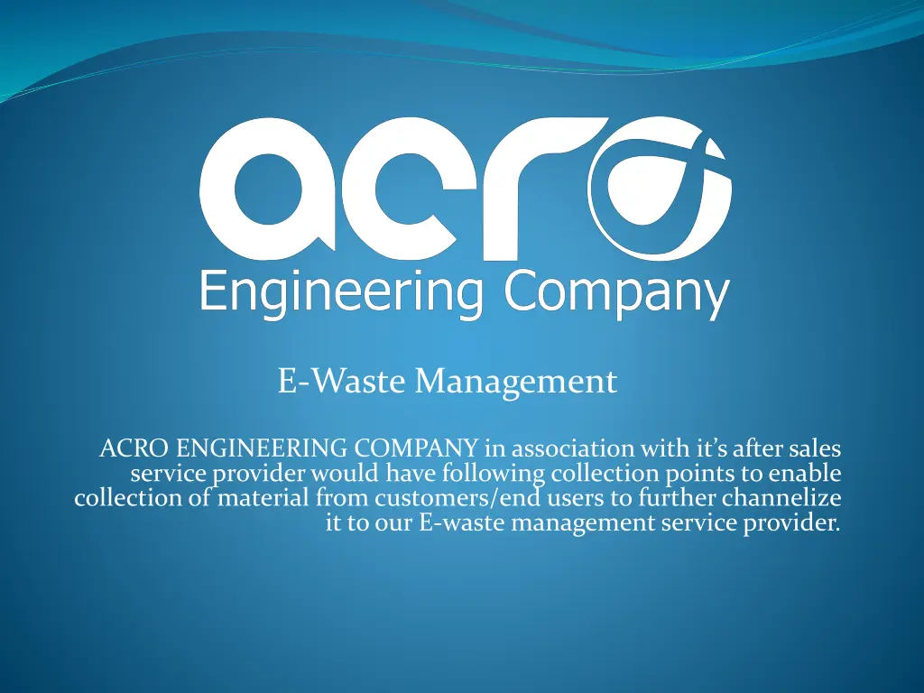 e waste management