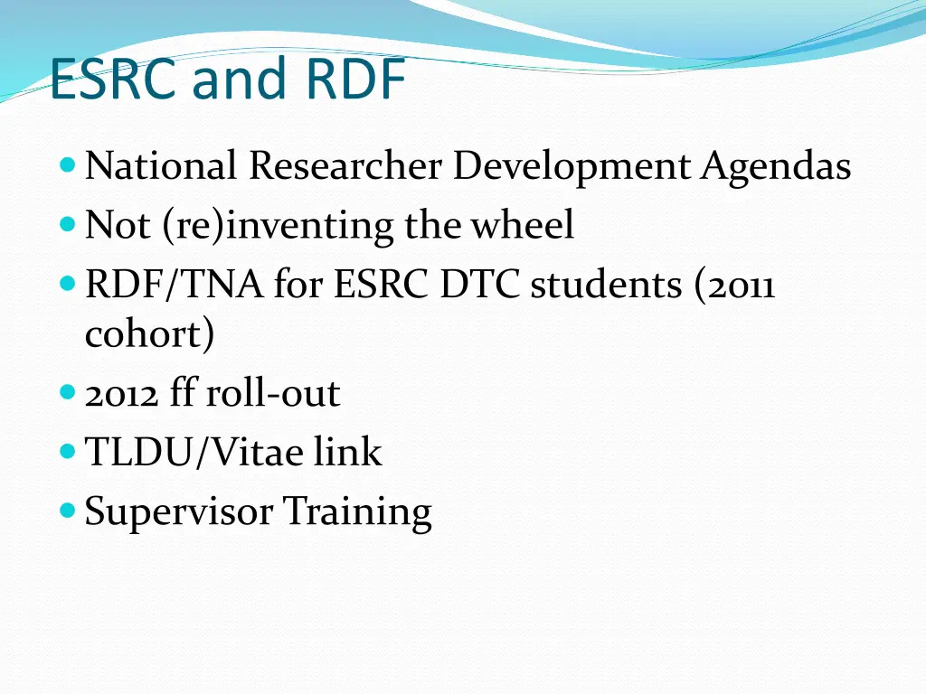 esrc and rdf