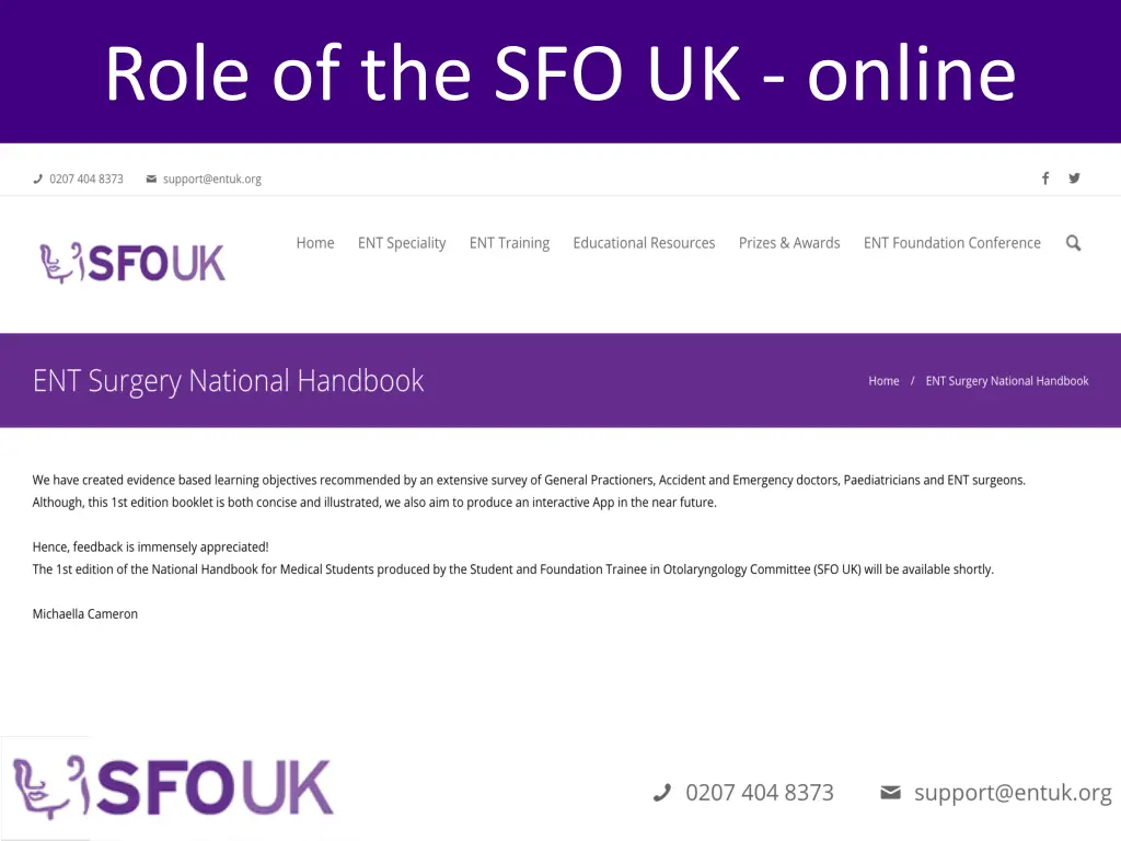 role of the sfo uk online 3
