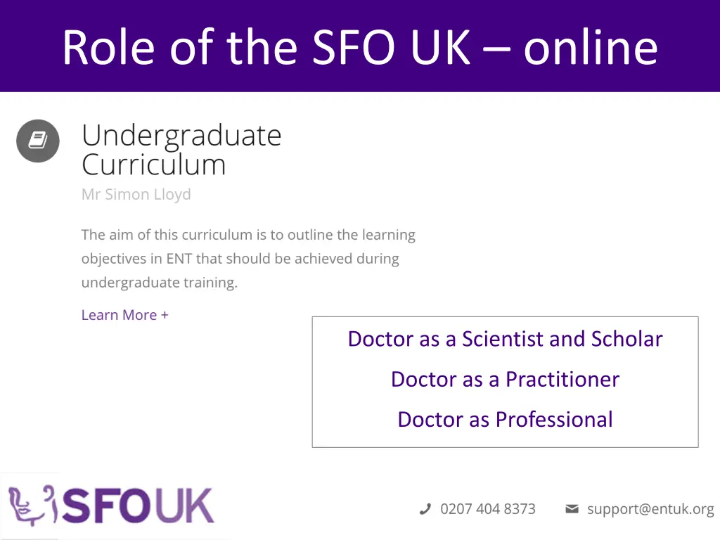role of the sfo uk online