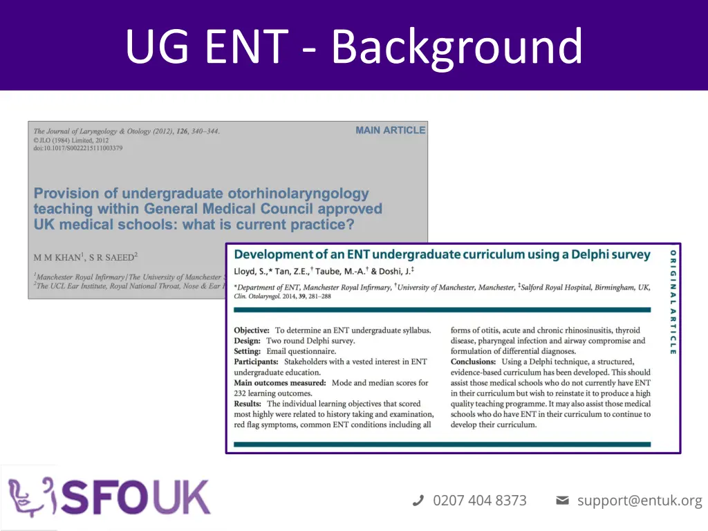 ug ent background