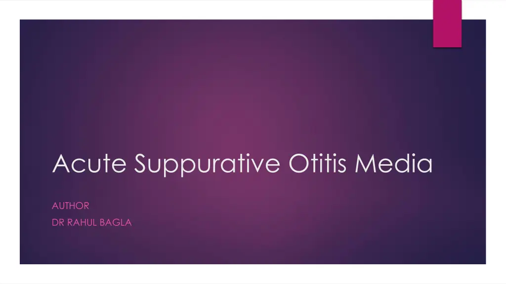 acute suppurative otitis media
