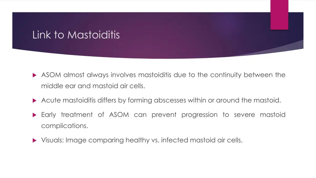 link to mastoiditis