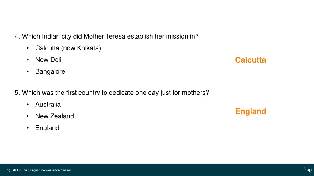 4 which indian city did mother teresa establish