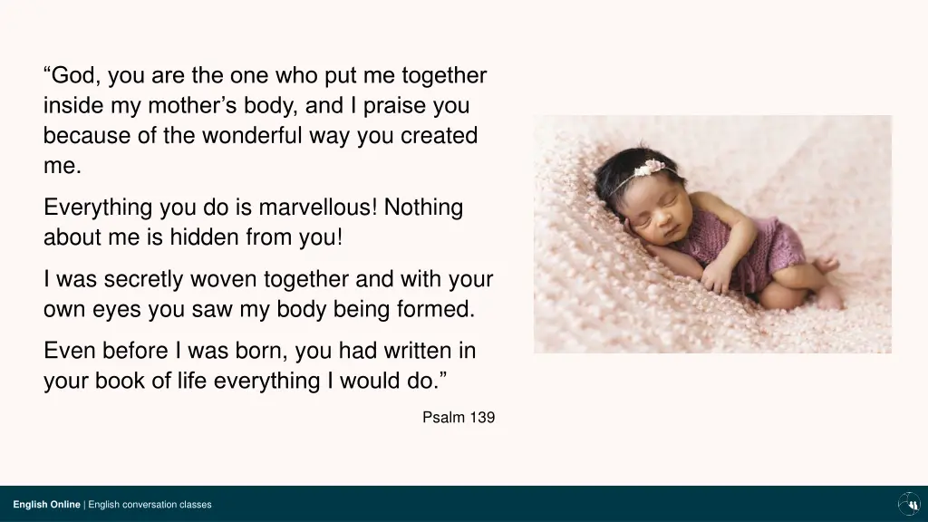 god you are the one who put me together inside