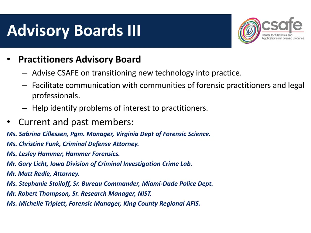 advisory boards iii