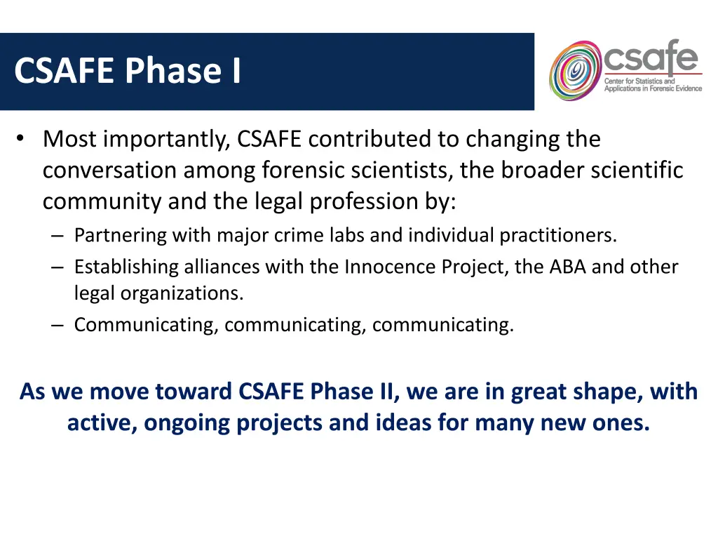 csafe phase i 1