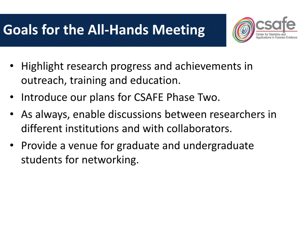 goals for the all hands meeting