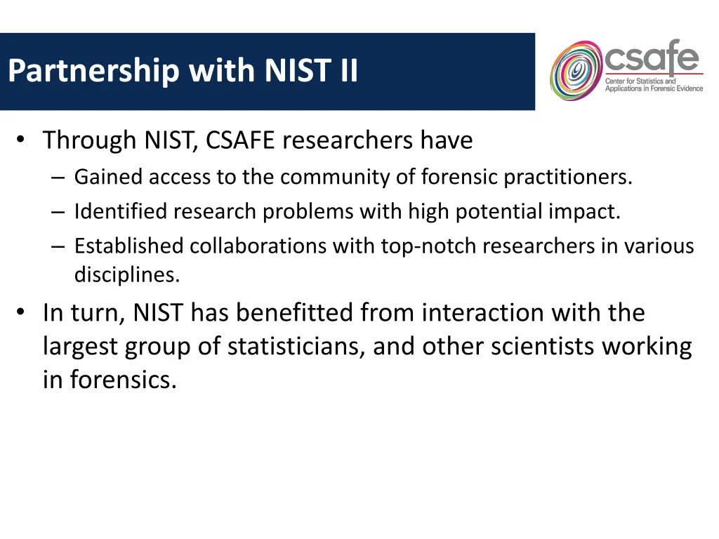partnership with nist ii