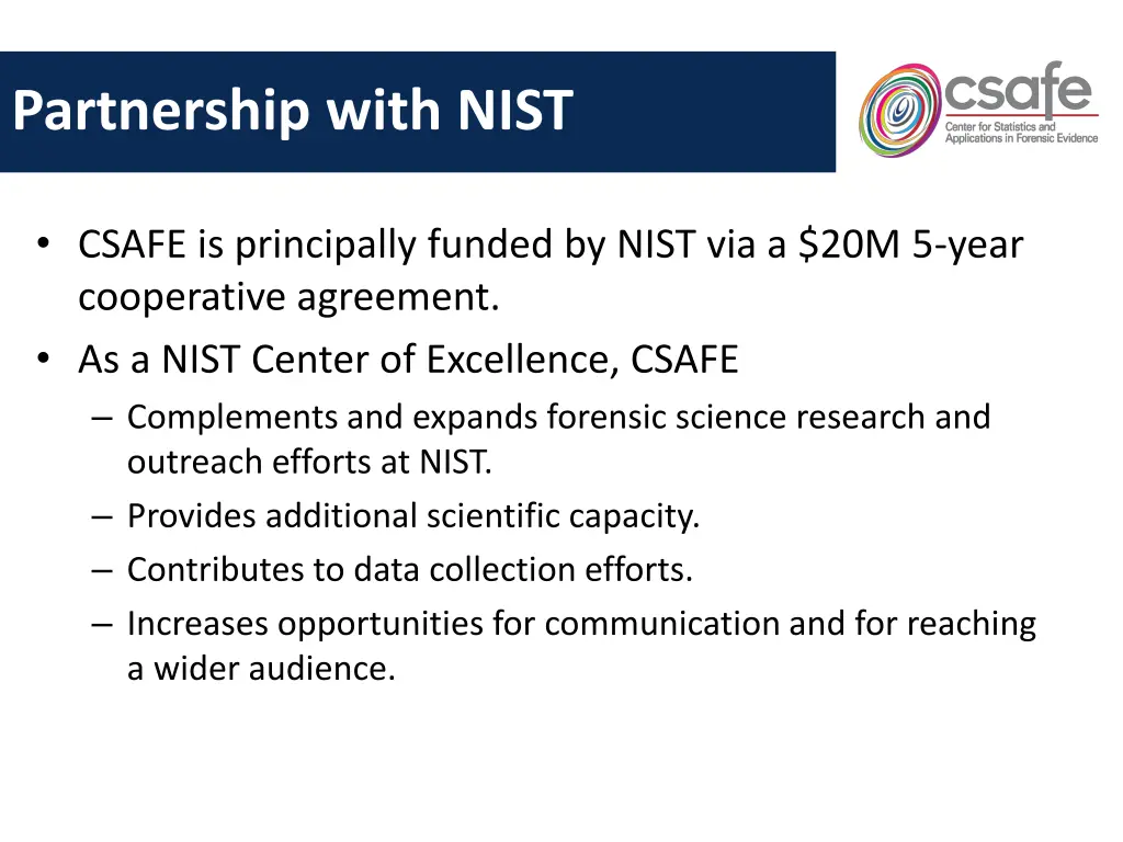 partnership with nist