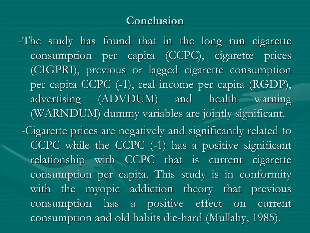 conclusion