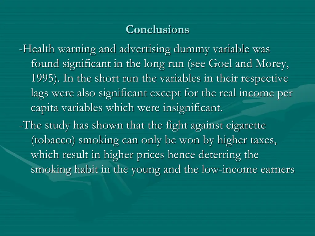 conclusions