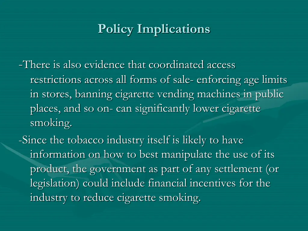 policy implications 1