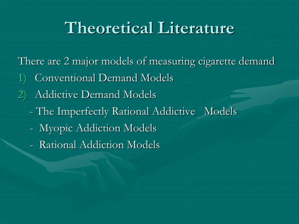 theoretical literature