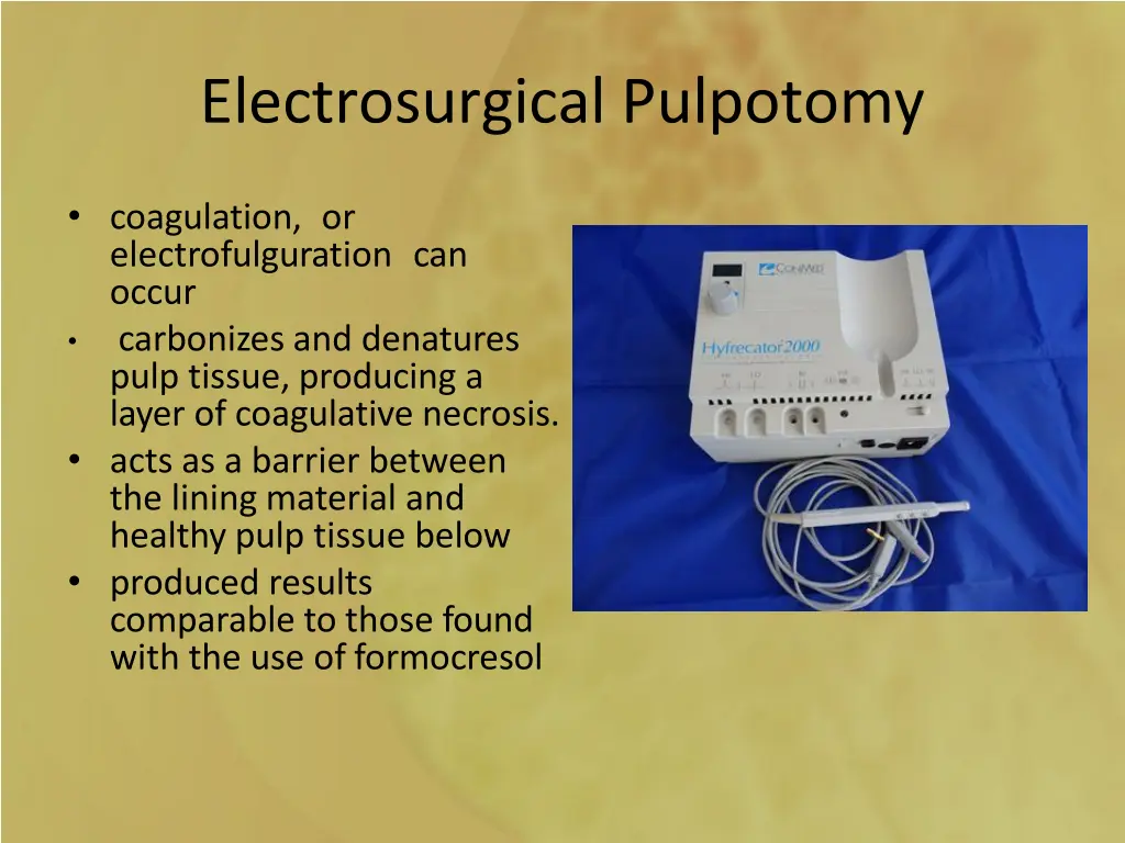 electrosurgical pulpotomy 1