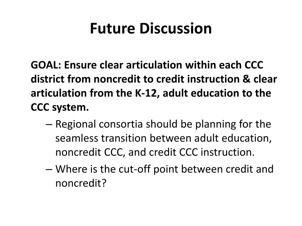 future discussion 1