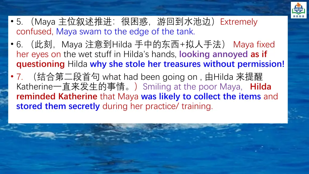 5 maya extremely confused maya swam to the edge