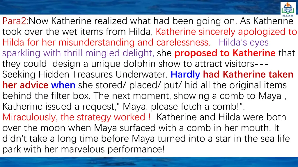 para2 now katherine realized what had been going 1