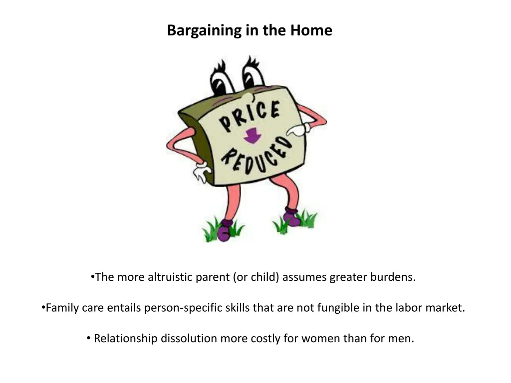 bargaining in the home