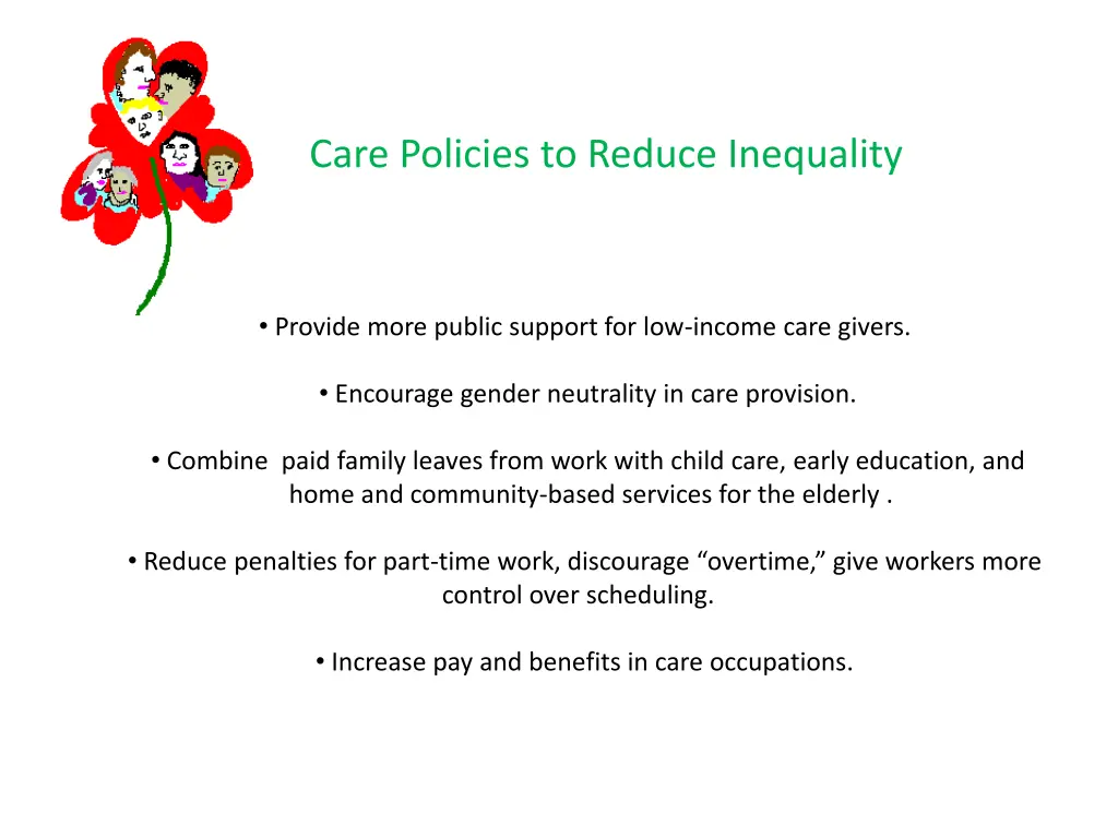 care policies to reduce inequality