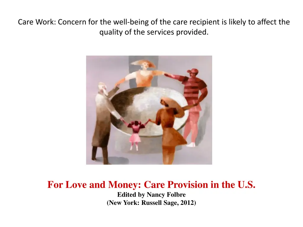 care work concern for the well being of the care