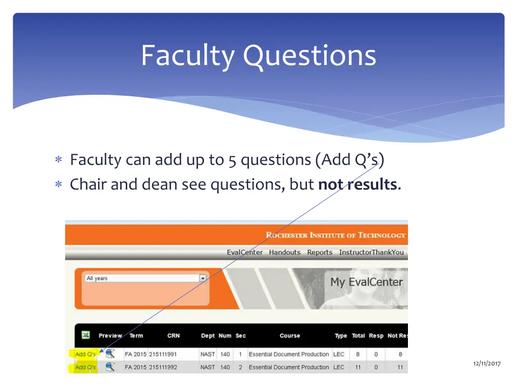 faculty questions