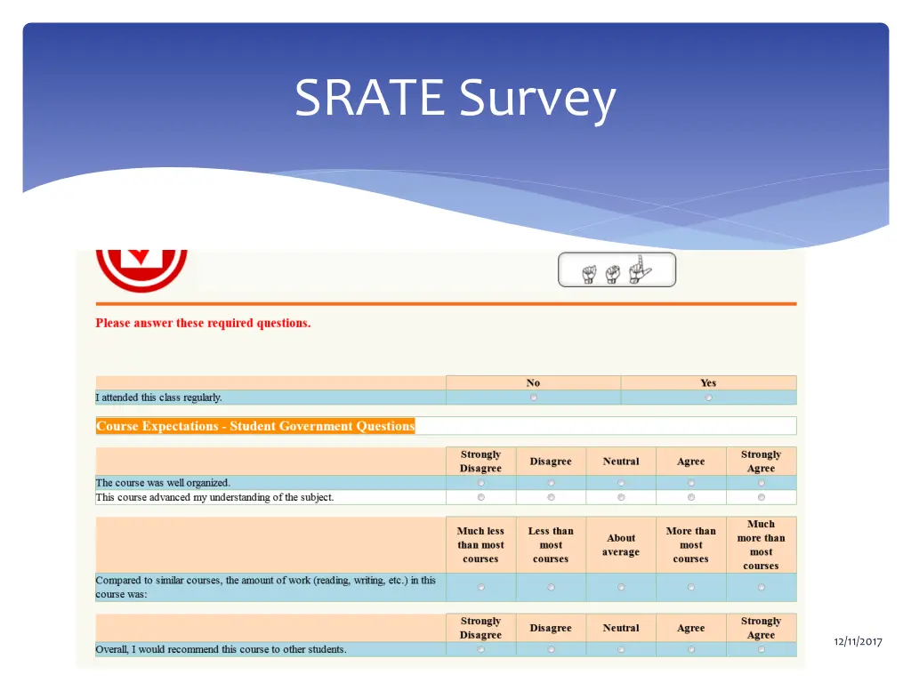 srate survey
