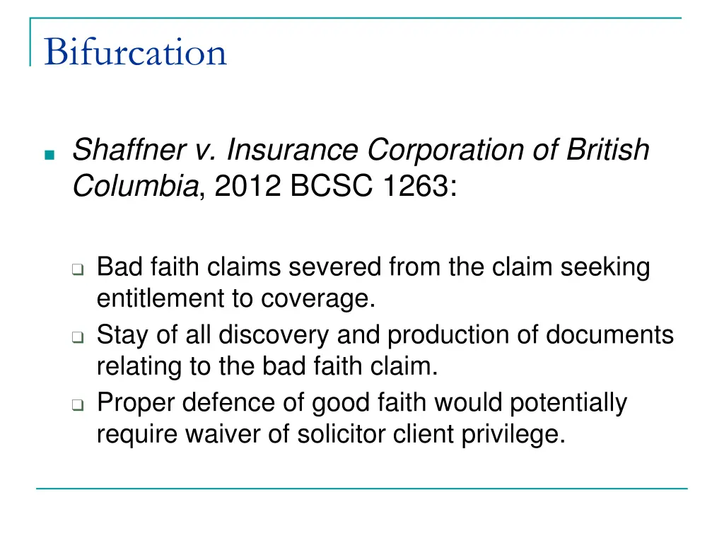 bifurcation