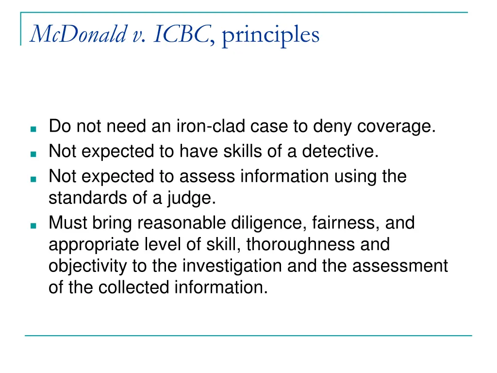 mcdonald v icbc principles