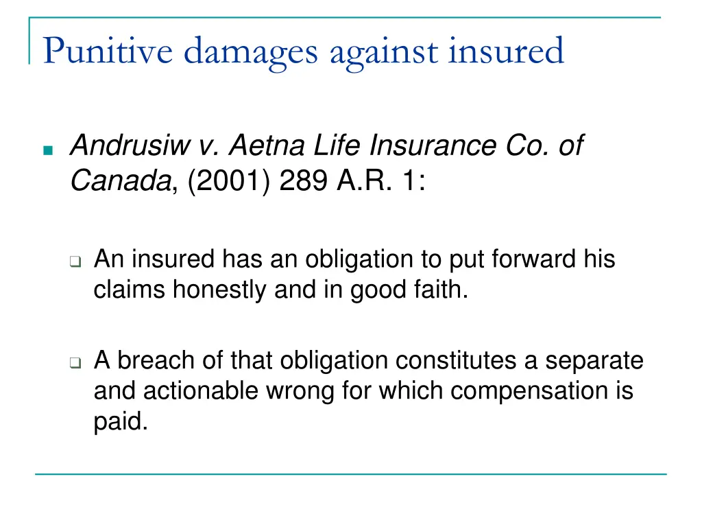 punitive damages against insured