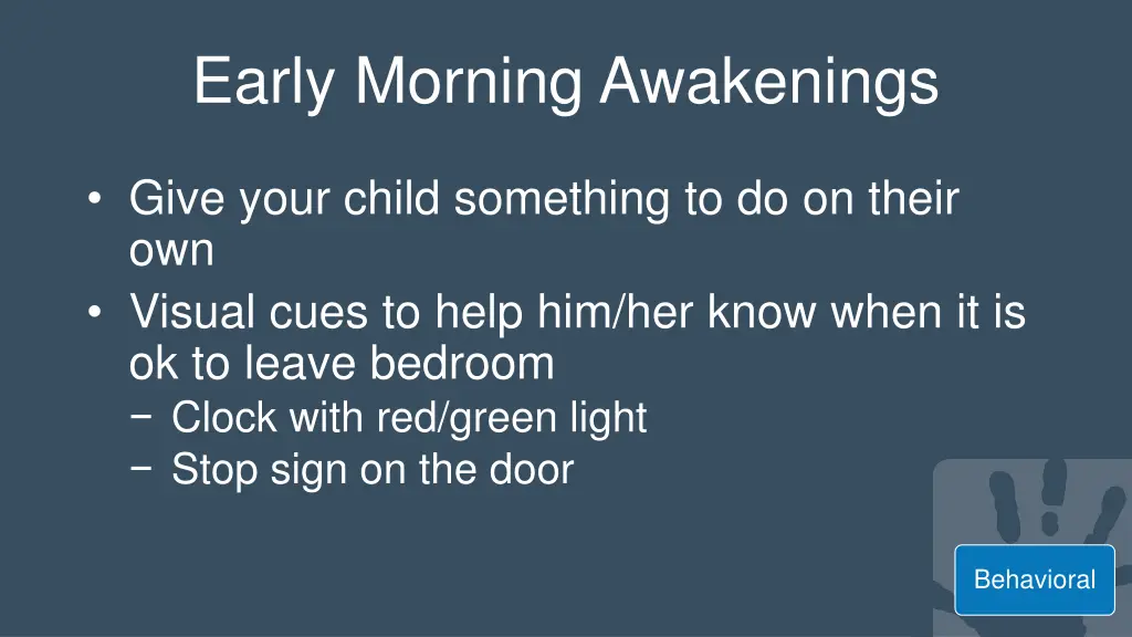 early morning awakenings 1
