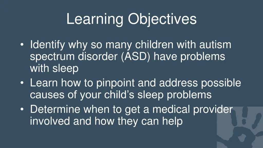 learning objectives