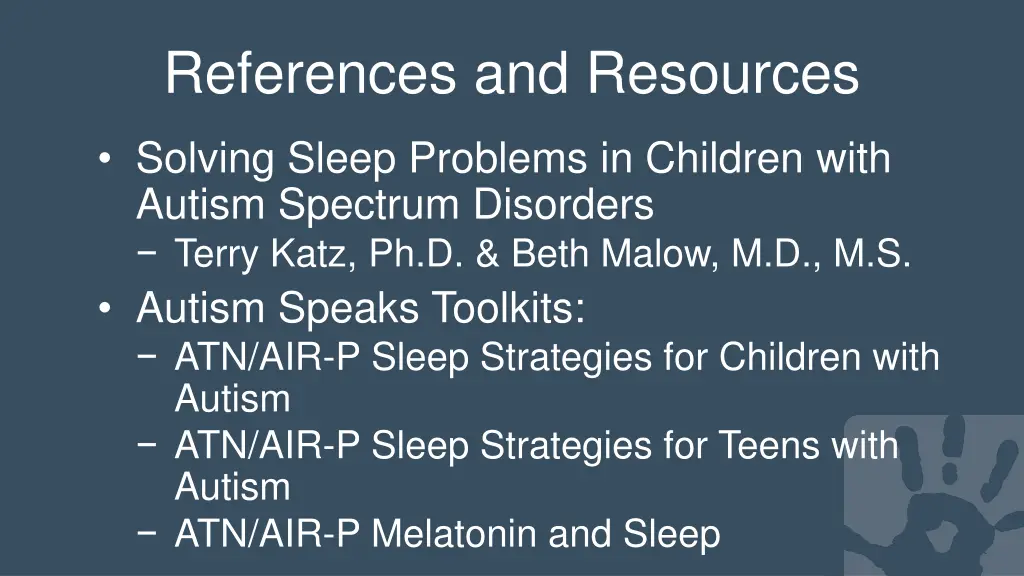 references and resources