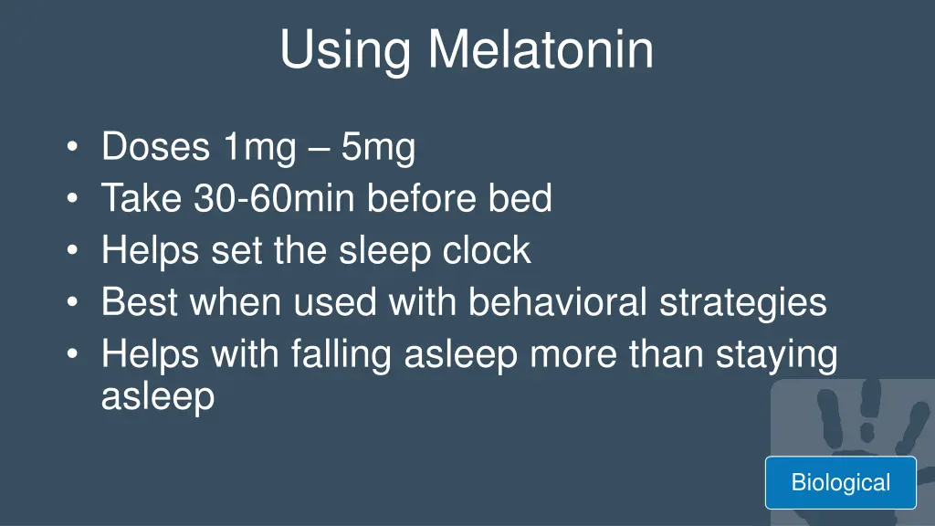 using melatonin